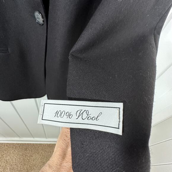 New Old Stock Women's 12 Petite 100% Wool Blazer Sag Harbor One Button Lined Y2K - Picture 5 of 10